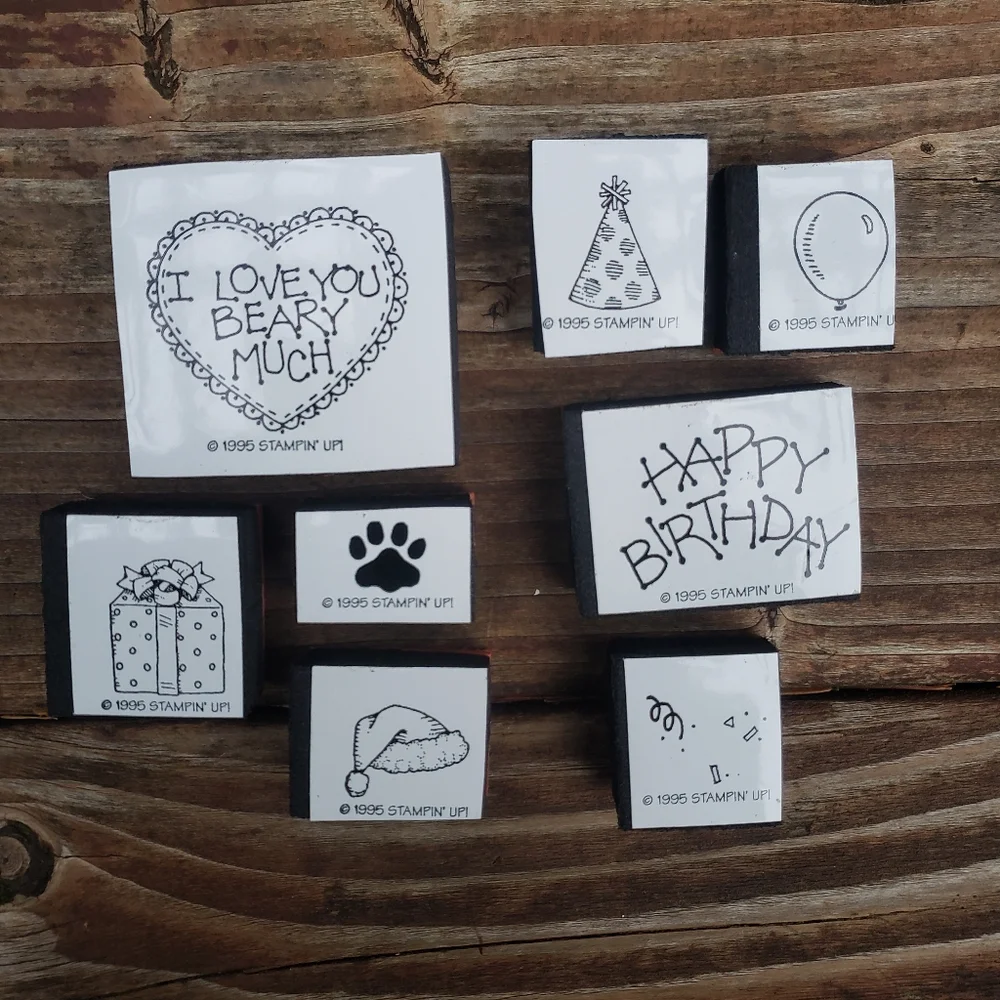 1995 Stampin Up! Rubber/Foam Stamps- Special Occasion Collection (15 IN TOTAL)